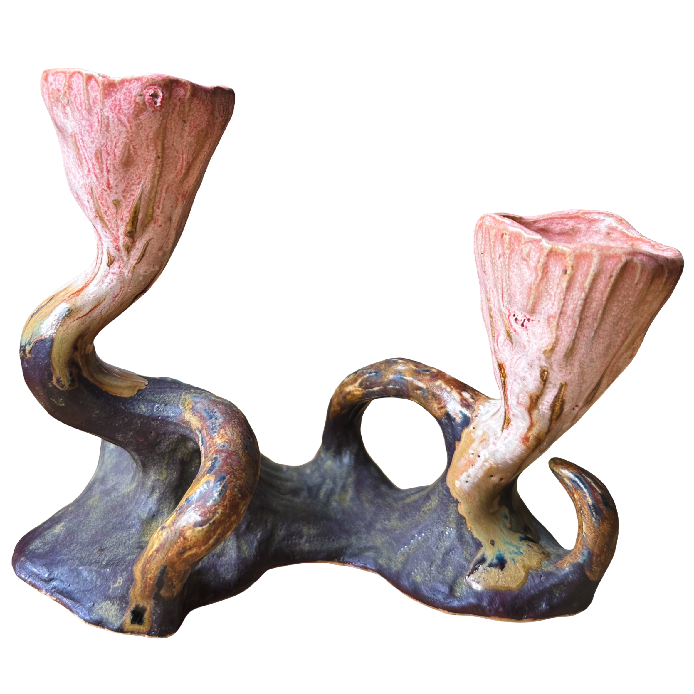 Mycelium candle holder